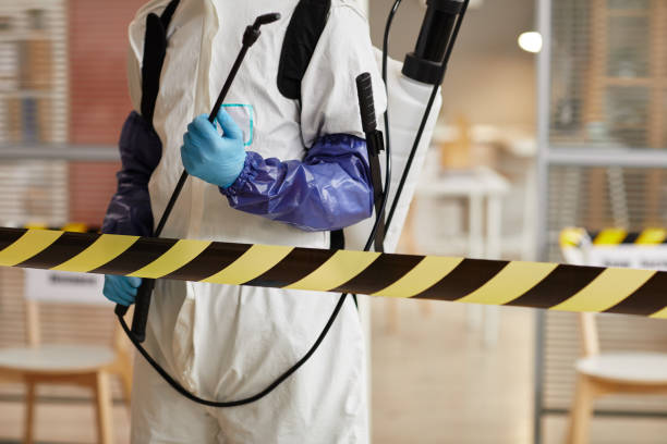 Professional Biohazard technician working in Linden, TN